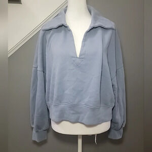 Abercrombie & Fitch Light Blue V-Neck Sweater